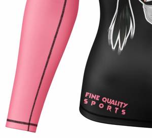 Camiseta de Compresión BJJ Rash Guard de Manga Larga con Estampado Sublimado Completo para Mujer, Nogi, Preforming - Product Image 6