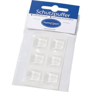 Protector de Pared y Puerta Autoadhesivo Cuadrado de Plástico Transparente de 20.5 mm - Product Image 1