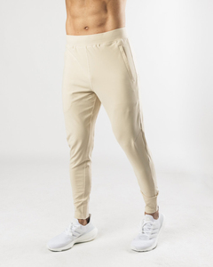 Pantalon de jogging de gymnastique pour hommes personnalisable pantalon de sport taille moyenne respirant avec devant plat avec logo personnalisé Service OEM - Product Image 1