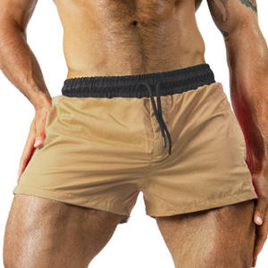 <b>Men's</b> European American Size <b>Three</b>-<b>Quarter</b> Summer <b>Shorts</b> Breathable 100% Cotton Sports <b>Shorts</b> Elastic Waist Quick-Drying - Product Image 6