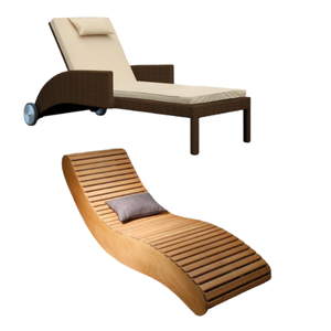 Lit de soleil en bois de conception naturelle simple chaises longues chaise de loisirs chaise de piscine pour le jardin et l'extérieur produit Costumiz - Product Image 3
