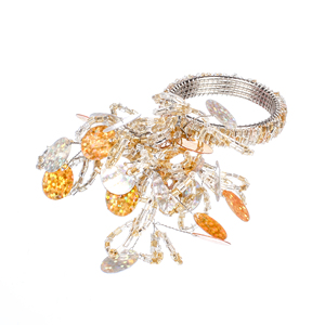 Best Seller Beaded Napkin <b>Ring</b> With Metal Made Unique Designed Luxury Napkin <b>Ring</b> for Table Decor by <b>Indian</b> Exporters - Product Image 2