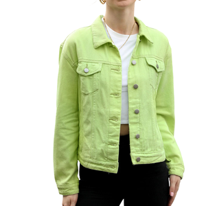 Veste en jean de qualité supérieure, fabricant sur mesure, tissu doux au toucher, respirant, 100% coton, facile à porter, veste en jean pour femmes - Product Image 5