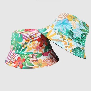 Sombrero de hoja de palma protección solar personalizado al aire libre reversible todo estampado pescador verano ala ancha unisex diseñador sombreros de cubo - Product Image 6