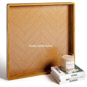 Plateau de service en bois de mangue de qualité supérieure au design vintage pour restaurant, hôtel, maison, article cadeau personnalisable en vente - Product Image 5