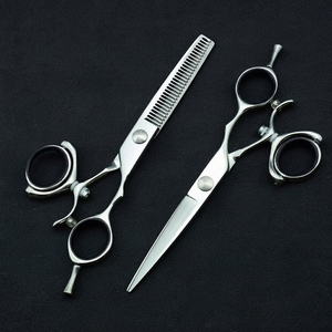 Ciseaux de coiffure professionnels pour salon, ciseaux rotatifs à pouce, ciseaux de barbier, ciseaux de coupe rotatifs - Product Image 2