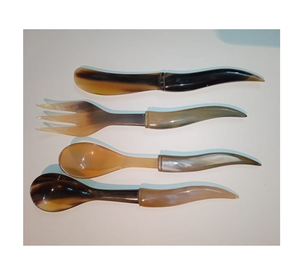 ช้อนเขาควายธรรมชาติช้อนฮอร์นมืออาชีพช้อนทำด้วยมือจริงช้อนทำด้วยมือดีไซน์แบบดั้งเดิม - Product Image 1