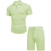 Conjunto Casual de Verano para Hombre de 2 Piezas, 100% Algodón Transpirable, Detalles de Tela al por Mayor, Envío Mundial, MOQ Bajo, Directo de Fábrica