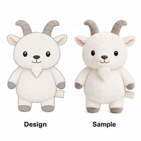 Peluche Chèvre Douce, Jouet en Peluche, Rembourrage Coton Polyester PP, Accessoires en Gros, Chèvre de Simulation, Cadeau pour Enfants