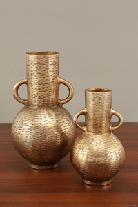 Vase à fleur en aluminium de forme moderne dernière conception texturée vente chaude pour la décoration intérieure-chambre à coucher salon utilisation de mariage - Product Image 6