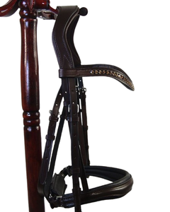 Bride brune de qualité supérieure avec rênes pour l'équitation Ensemble de bride équestre personnalisé avec matériel en laiton pour bride d'équitation de luxe - Product Image 6