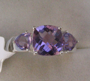 Shah Gems Women's Natural Amethyst <b>Ring</b> in 925 Sterling Silver <b>Adjustable</b> Cluster with 18K Plating Gift Accessory - Product Image 1