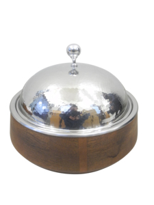Réchauffeur d'aliments design courbé à la main en acier inoxydable servant des casseroles isolées marmite pour finition brillante marmite décorative - Product Image 3
