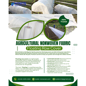 Agricultural Nonwoven Fabric Floating Row Cover 15-50 GSM Medium Weight Breathable <b>Waterproof</b> Outdoor Agriculture Use - Product Image 5