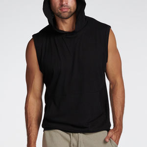 Vêtements de gym surdimensionnés personnalisés pour hommes sans manches musculation entraînement multi-couleurs respirant sans manches à capuche Streetwear - Product Image 1