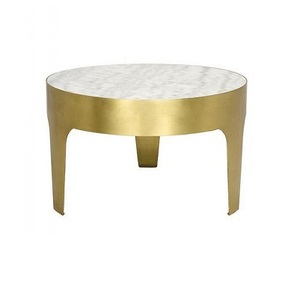 Mobilier moderne Table basse sur mesure pour intérieur et extérieur Mobilier de style moderne avec cadre poli et or personnalisé - Product Image 2