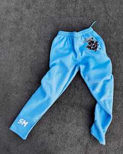 Conjunto Deportivo con Estampado de Pantera Azul Claro para Hombre, Sudadera con Capucha y Pantalones Jogger, Atuendo Informal de Dos Piezas - Product Image 6