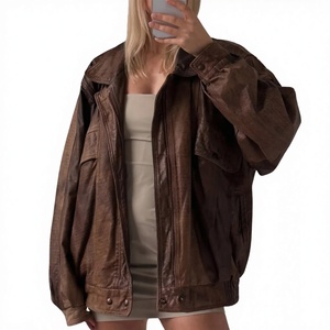 Custom made New Design Wholesale Leather Jackets Solid Color Women Leather Jackets Low MOQ Breathable Streetwear Jackets - Product Image 1