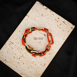 Pulseras de cadena de cuerno de búfalo para mujer, joyería artesanal de Vietnam de lujo personalizada, brazalete de moda - Product Image 3