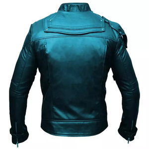 Veste en cuir résistante à l'eau personnalisée de haute qualité pour les hommes, couleur personnalisée 100% veste en cuir pour hommes moto en gros - Product Image 6