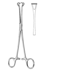 Pince à tissus Babcock de 12 cm pour bébé Instrument chirurgical en acier manuel pour une préhension et un maintien précis - Product Image 1