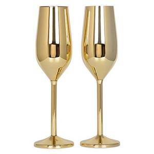 Copas de Vino de Acero Inoxidable, Copas de Vino de Acero Inoxidable para Fiestas, Oficina, Bodas, Aniversarios, Taza de Vidrio - Product Image 6