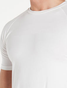 Camiseta Básica Elegante para Hombre, Ajustada, con Logotipo Personalizado, 100% Algodón Pesado, Cuello Redondo, Manga Corta, Tejido de Punto, OEM, Sólida, 200g - Product Image 4