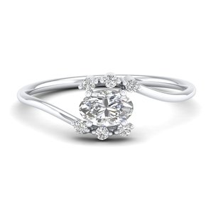 REYES exquisito Original corte ovalado 0,59 quilates moissanita Anillos De Compromiso 925 plata esterlina boda joyería fina para mujeres - Product Image 5