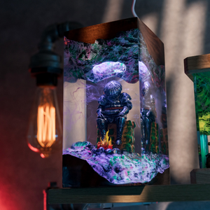 Lámpara de Resina Epoxi Personalizada, Lámpara de Resina Epoxi, Lámpara de Arte de Madera y Resina, Lámpara de Noche Personalizada, Regalo Hecho a Mano, Cumpleaños - Product Image 5