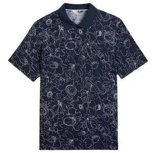 Camiseta de polo de 100% algodón para hombre, tela de punto de patrón sólido transpirable de manga corta cómoda de secado rápido de alta calidad - Product Image 2