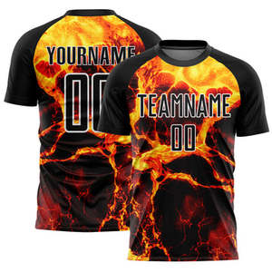 เสื้อฟุตบอลแบบซับลิเมชั่นสั่งทำขายส่ง น้ำหนักเบา แห้งเร็ว ระบายอากาศได้ดี ผลิตจากโพลีเอสเตอร์ 100% แขนสั้น ชุดฟุตบอลแบบ unisex - Product Image 1