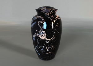 Blue Texture Sticker Aluminium Adult Cremation urns for human ashes with free <b>velvet</b> <b>bag</b> - Product Image 3