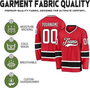 เสื้อเจอร์ซีย์เล่นฮ็อกกี้น้ำแข็งสำหรับผู้ชายเสื้อทีมที่ระเหิดแขนยาวเสื้อชุดกีฬาส่งตรงจากโรงงานผลิตตาม2025 - Product Image 2