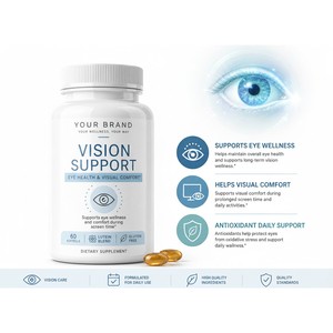 Natural Premium High Potency Lutein Zeaxanthin Softgels Daily Eye Health Care Supplement for Adults Vision Wellness - Product Image 1