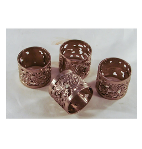 Rond de serviette en cuivre décoratif de table fait à la main de haute qualité utilisation de mariage personnalisé au meilleur prix anneau de serviette pour la vente en gros - Product Image 5