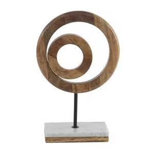 Sculpture de table moderne en bois et métal, figurine de designer artistique, accent décoratif unique pour la maison, pièce maîtresse - Product Image 6