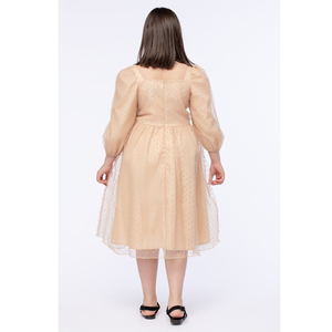 Fabricants tendance très vendus OEM ODM Robe décontractée pour filles avec manches longues en mousseline de soie texturée Fabrication en gros - Product Image 3