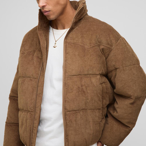 Veste matelassée tendance imperméable et respirante à col montant pour hommes et femmes, chaude, logo personnalisable sur le devant, mode automne - Product Image 1