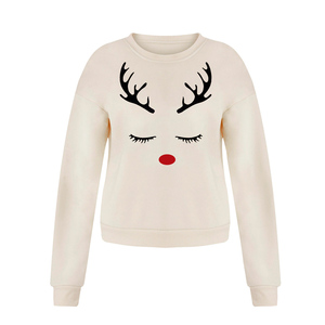 Sudadera de sublimación para mujer de calidad premium acepta logotipo personalizado y diseño manga larga sudadera de servicio OEM para mujer - Product Image 2