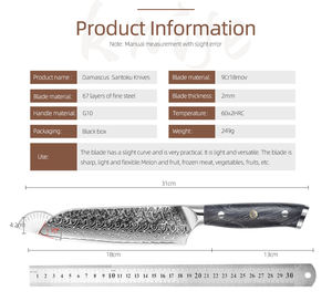 Venta al por mayor personalizado de alta calidad OEM ODM servicio profesional Damasco cuchillo japonés con mango de madera de cebra cuchillo de cocina Chef - Product Image 2