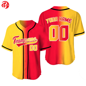 Camisas de uniforme de béisbol de calidad superior Camisas de poliéster transpirables para camisetas de béisbol y softbol - Product Image 1