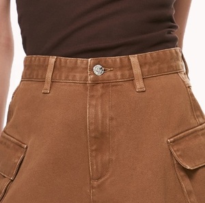 Short cargo d'été en coton pour femmes, mode casual, élastique, taille haute, tissu personnalisé, short cargo chaud pour femmes, fait sur mesure. - Product Image 2