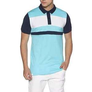Polo décontracté à manches courtes et col rabattu pour hommes, coupe ajustée, couleur unie, T-shirt polo de haute qualité pour hommes, logo personnalisé, OEM service - Product Image 3