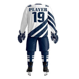 Conjunto de Jersey y pantalón de hockey sobre hielo para hombre con ajuste personalizado con material ligero de secado rápido diseñado para deportes de equipo - Product Image 3