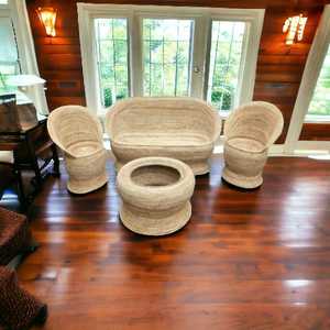 Prix compétitif Canapé sectionnel moderne de luxe 5 places en rotin avec table centrale pour la maison Canapés pour salon jardin balcon - Product Image 4