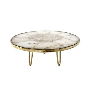 ที่วางโชว์เค้กอาเกตขัดเงาทำด้วยมือถาดหินไม่เหมือนใครสำหรับงานแต่งและงานเลี้ยงตกแต่งโต๊ะ - Product Image 3