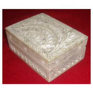 Natural Soapstone Rectangular Shape Hand Carving Jewelry <b>Storage</b> Gift <b>Box</b> For Home Decoration Unique <b>Box</b> In Best Low Price - Product Image 1