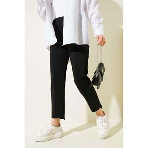 Pantalon de plongée pour femme avec trou côtelé Pantalon et pantalon noirs - Product Image 4