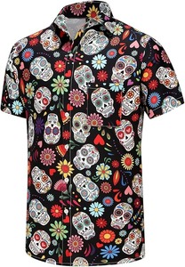 Sonnerie à manches courtes Camp Print Shirt Western Chemise Pour Homme Casual Vêtements pour hommes Plus Size Designer Digital Print Shirt - Product Image 2