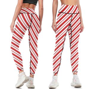 Premium Super Soft Buttery Proporciona control de la barriga y un ajuste favorecedor para todo el cuerpo Leggings para mujeres High Christmas Candy - Product Image 1